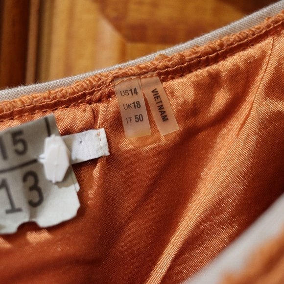 T Tahari Orange Tweed Textured Pencil Dress | Exposed Zipper Raw Edge Career 14 - Picture 4 of 13